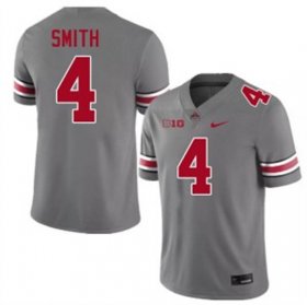 Sale - Gray Ohio State Jeremiah Smith #4 Men NCAA Alumni Football Jersey 7920864