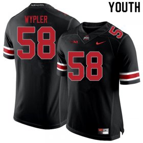 Sale - Blackout Ohio State Luke Wypler #58 Youth High School Football Alumni Stitch Jersey