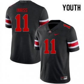 Sale - Black Out Ohio State Brandon Inniss #11 Youth NCAA Stitch Football Jersey 9743121