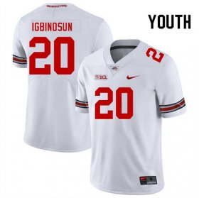 Sale - White Ohio State Davison Igbinosun #20 Youth NCAA Stitched Football Jersey 4993798