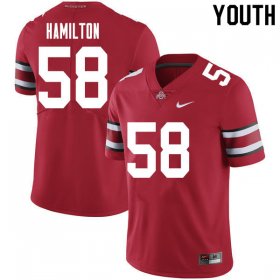 Sale - Red Ohio State Ty Hamilton #58 Youth High School Football Alumni Stitch Jersey