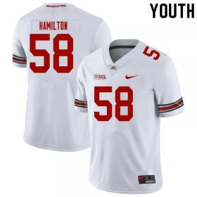 Sale - White Ohio State Ty Hamilton #58 Youth High School Football NCAA Stitch Jersey