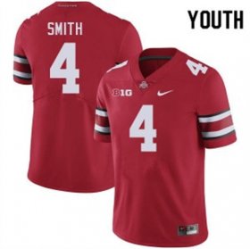 Sale - Red Ohio State Jeremiah Smith #4 Youth High School Stitched Football Jersey 4219247